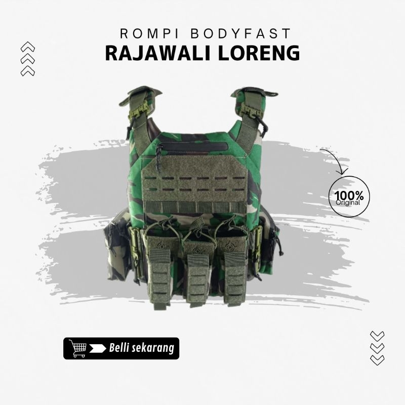 Rompi Body Vest Rajawali Loreng Malvinas TNI POLISI Double Quick Release - Rompi Anti Peluru - Bodyv
