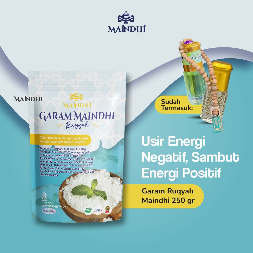 

Garam Ruqyah Maindhi 250gr Original Membuang Aura Negatif Membuka Rejeki By Maindhistore