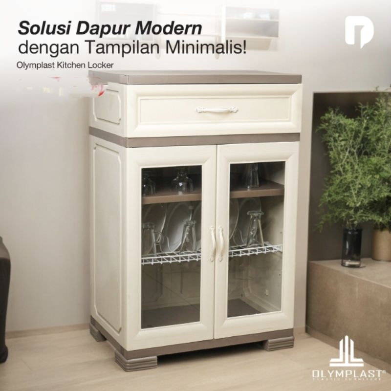 Rak Lemari Piring Dapur Olymplast Kitchen Locker