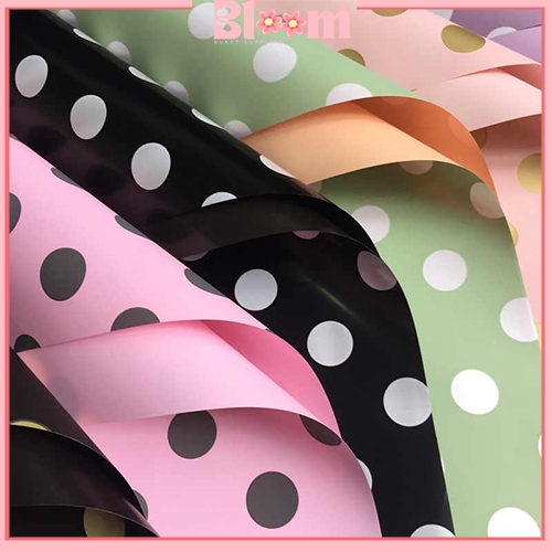 

20 Lembar Kertas Buket Polkadot Cellophane Flower Wrapping Paper Flowerwrap KB11