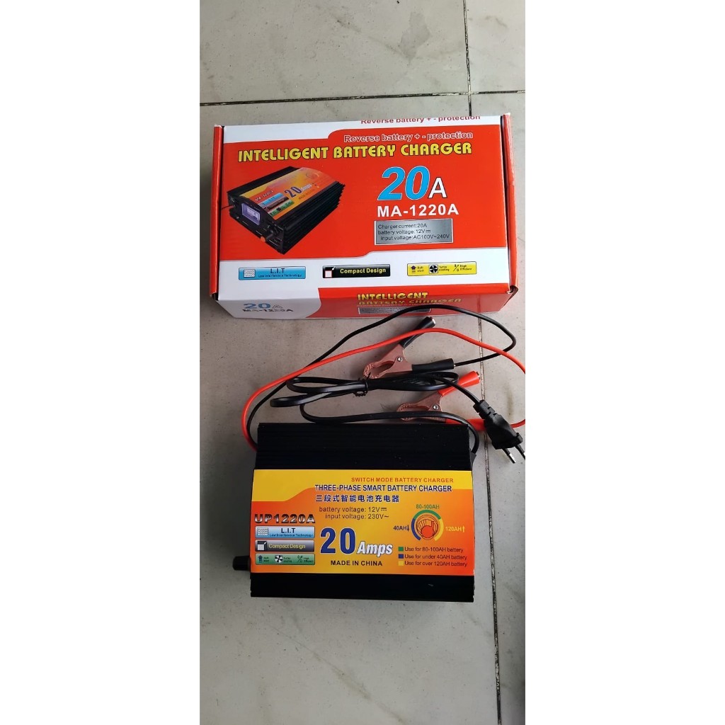 charger accu/aki 12v 20A battery Charger Aki Otomatis 12V 20A