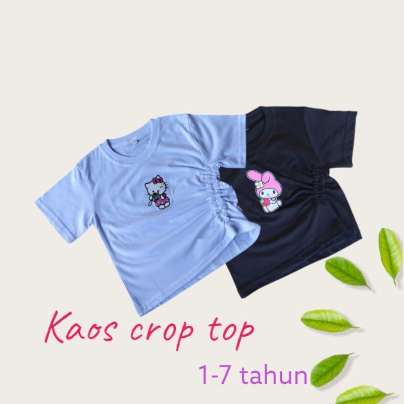 ATASAN KAOS CROP TOP anak perempuan 1-7 tahun