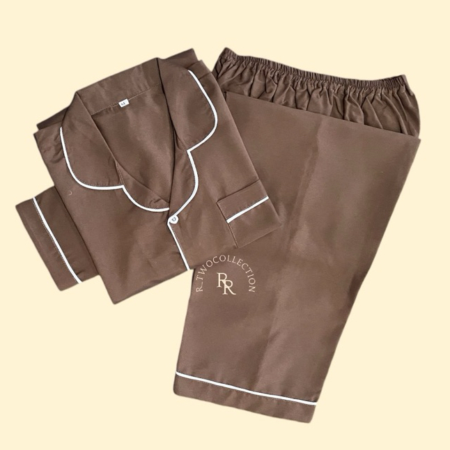 Setelan Baju Tidur Dewasa | Baju Tidur Tangan Panjang | Piyama Baju Tidur Lengan Panjang