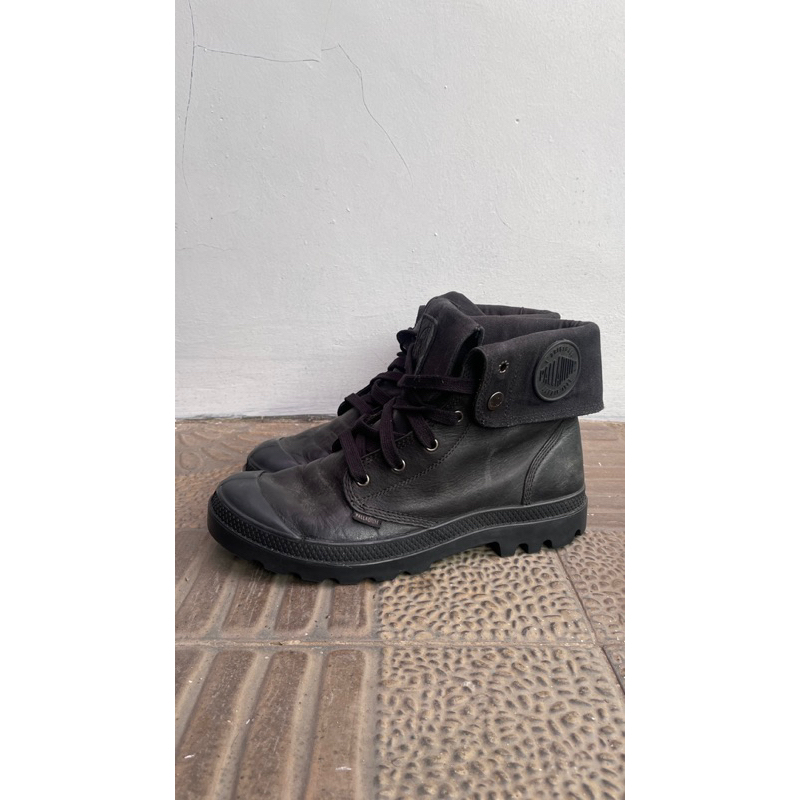 PALLADIUM BOOTS HIGH FULL BLACK LEATHER