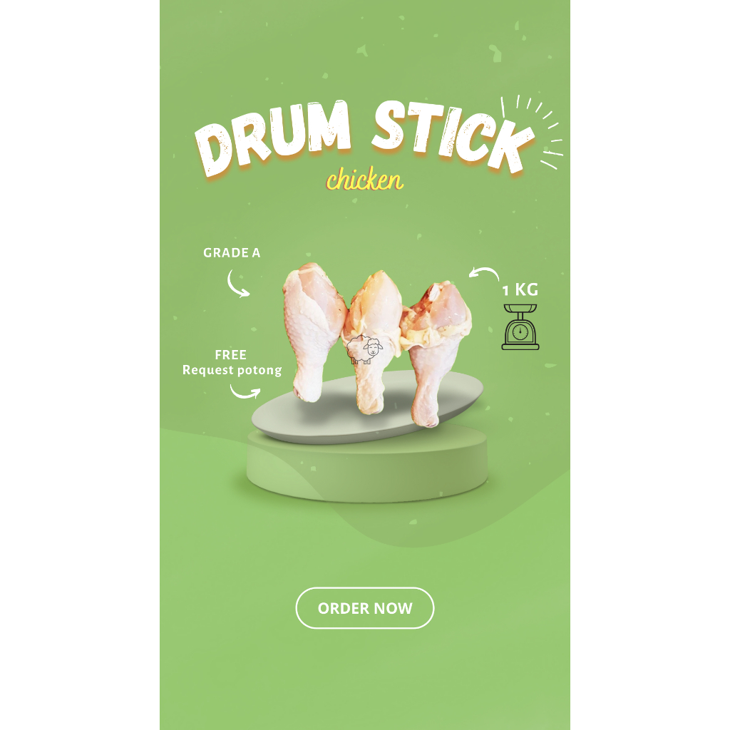 

Ayam Drumstick 1KG, Chicken Drumstick Grade A Daging Batam Frozen Mart