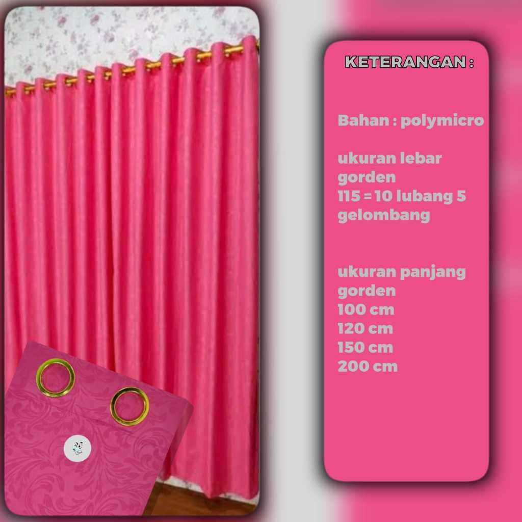 Gorden Embos Smokrim Warna PINK PANTA 10 Lubang 5 Gelombang