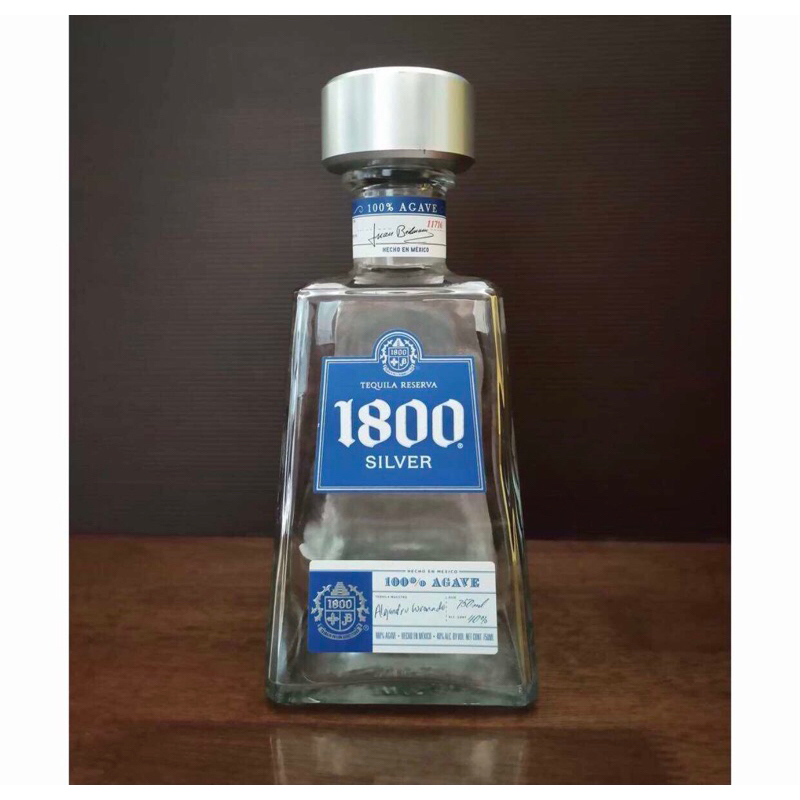 botol bekas miras tequila 1800 / botol pajangan / botol koleksi