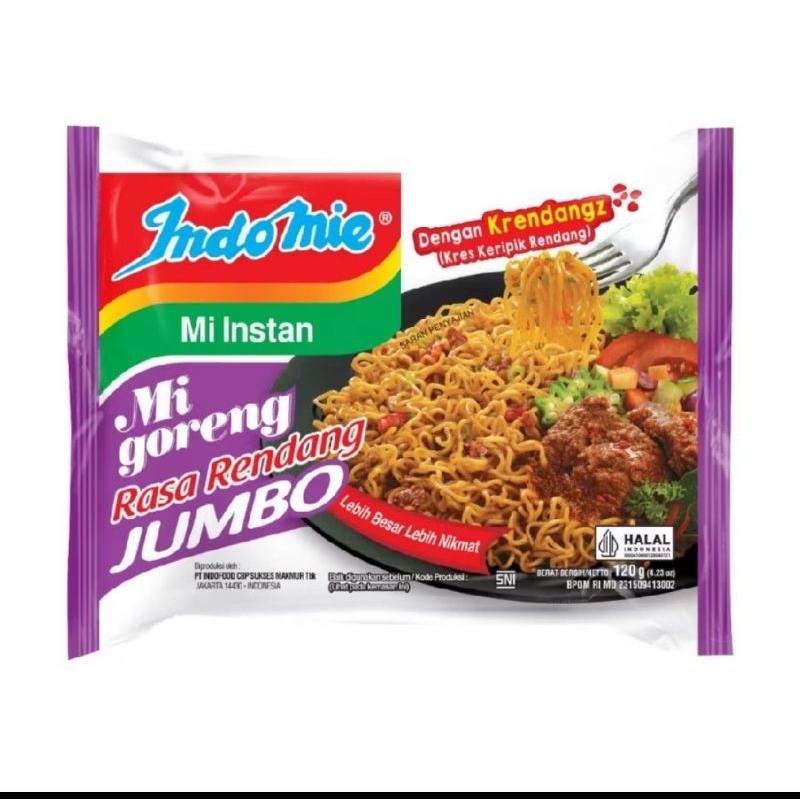 

Indomie Goreng Jumbo Rendang 120gr