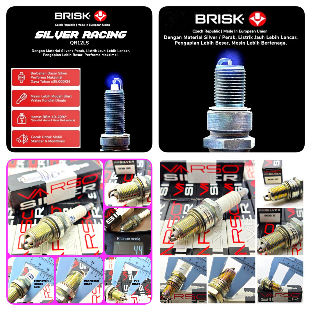 PALING MURAH DI INDONESIA BUSI BRISK PURE SILVER MOTOR MOBIL 508 808 S SR satria 2 tak rgr ts 125 sa