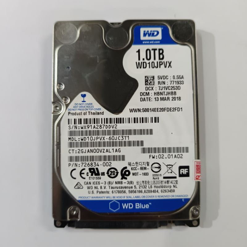 hdd 1TB wd blue SATA 2.5 inch hard disk laptop tebal murah original