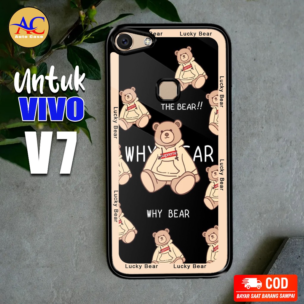 Case VIVO V7 Auto Case Motif BEAR Case 2D Casing HP Hardcase Softcase Glossy