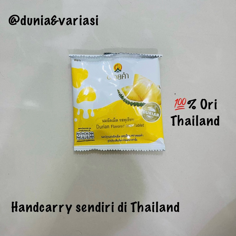 

Permen Thailand Doi Kham Durian Flavoured Milk Tablet