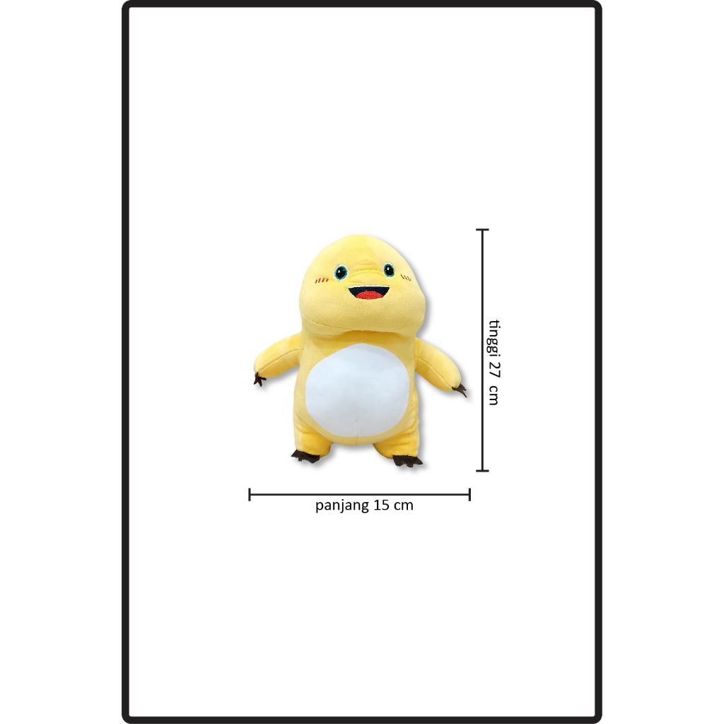 TTW Boneka Dino Naloong Spandex Boneka Dino Kuning Lucu Ukuran S