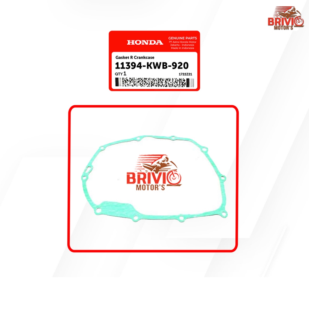 Paking Kanan Gasket R Crankcase Cover 11394 KWB 920