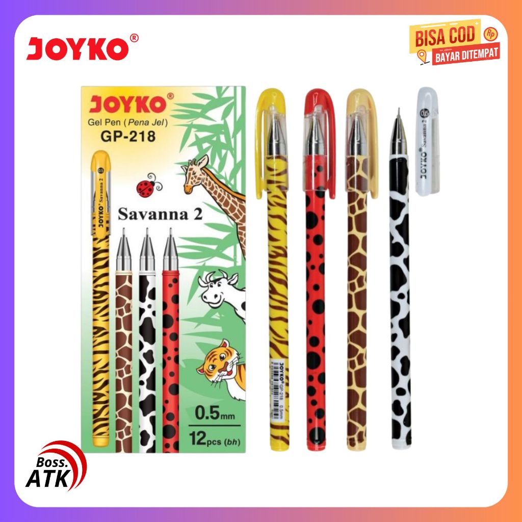 

Pulpen Joyko GP - 218 Savana 2 Harga 1 Pcs Pulpen Gel Joyko