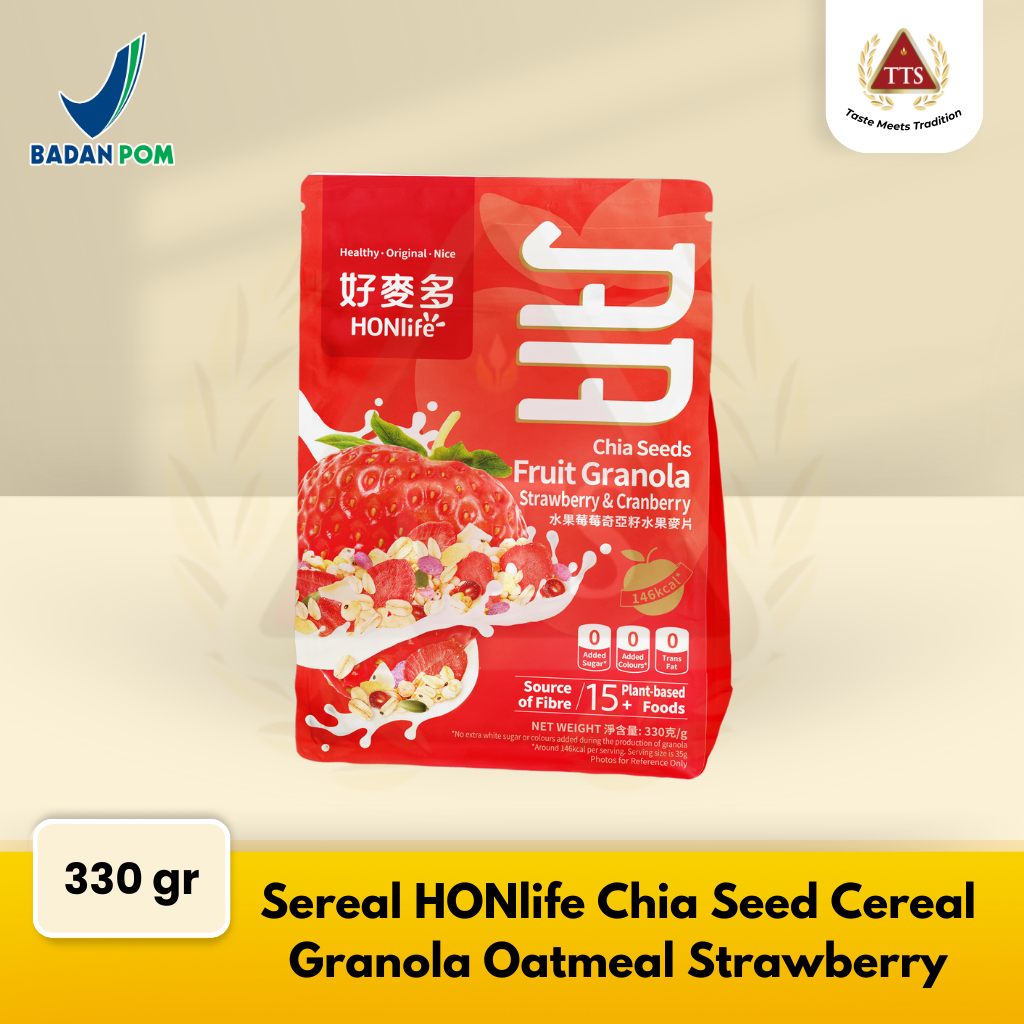 

Sereal Honlife Chia Seed Cereal Granola Oatmeal | Yogurt | Peach
