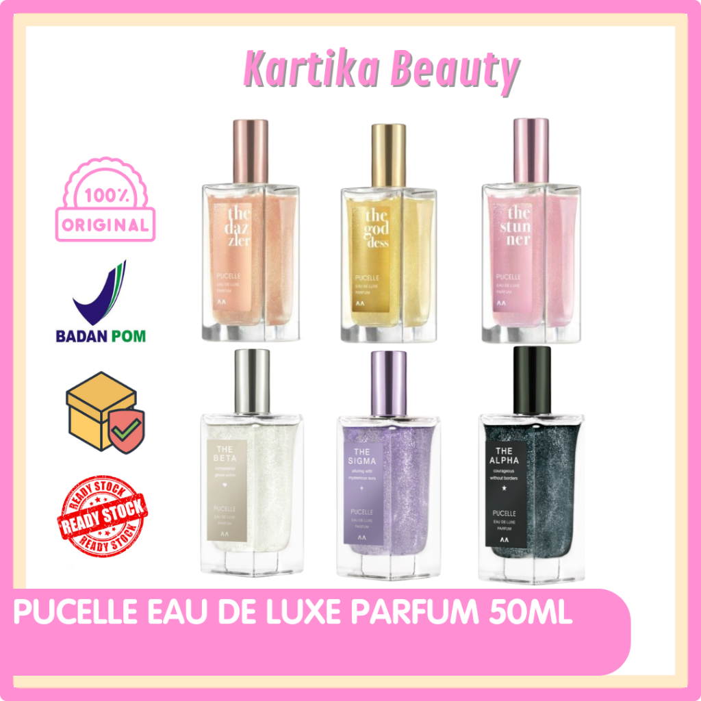 PUCELLE EAU DE LUXE PERFUME PUCELE BOTOL KACA 50 ML - PARFUM UNISEX PRIA WANITA PARFUM PUSEL MEWAH