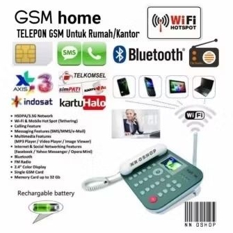 Telepon GSM HOME WiFi Hotspot Rumah Kantor FWP Telp Telpon Desk Phone