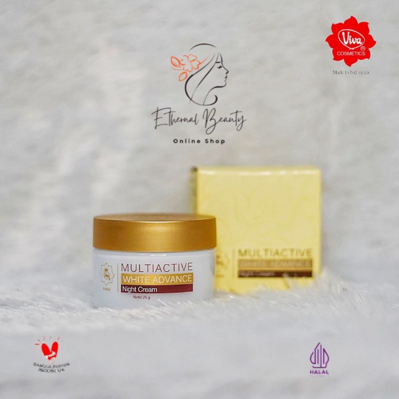 Viva Queen Multiactive White Advance Night Cream | Krim Malam (BRIGHTENING, WHITENING & GLOWING)