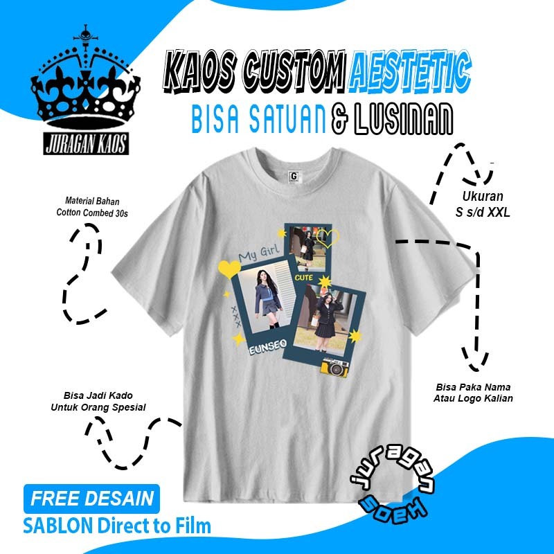 Kaos Sablon Custom Bucin My Girl Baju Kaos Couple Pasangan Baju Custom Foto Kaos Keluarga Pria Wanit