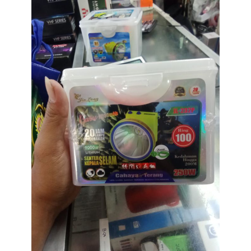 Senter kepala Selam/Diving JIN LONG 250Watt Ring 100 Senter selam berkualitas