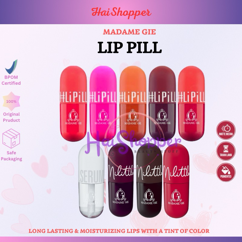 MADAME GIE Madame LiPill - Make Up Lip Tint | LiPill Butterscotch | Lip Tint Madame Gie | Ombre Lip 