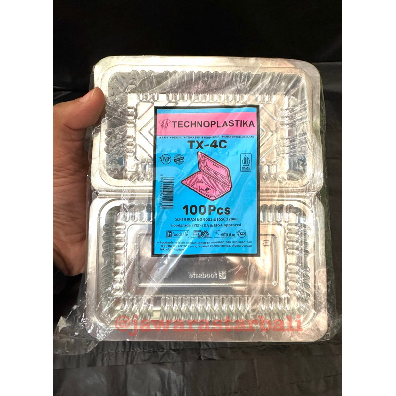 Mika TX 4C isi 100 pcs / Mika Nasi Goreng / Mika Nasi Kuning / Plastik Mika Makanan