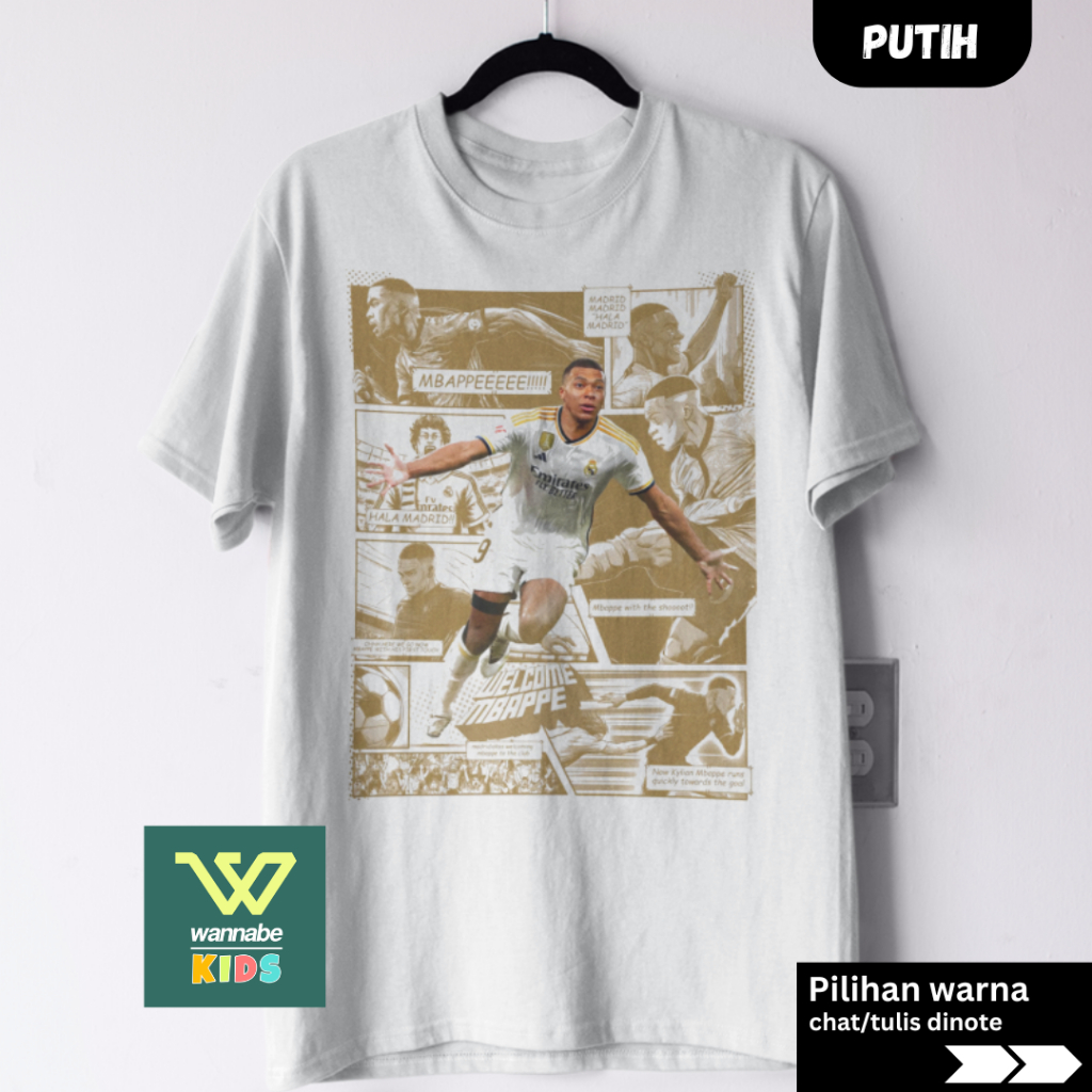KAOS DEWASA DAN ANAK BOLA REALMADRID MBAPPE 3 BAJU ANAK 2 - 12 TAHUN KAOS DEWASA S - 7XL BIGSIZE JUM