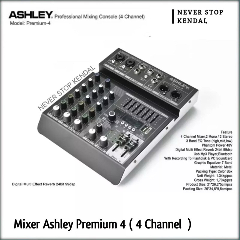 Mixer ASHLEY 4 Channel ( PREMIUM 4 )