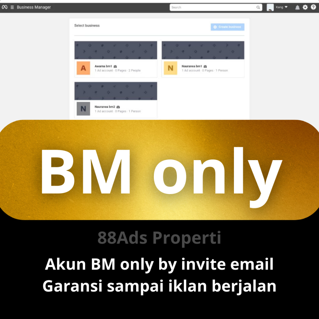 Business Manager Account Only (BM Only) iklanFb