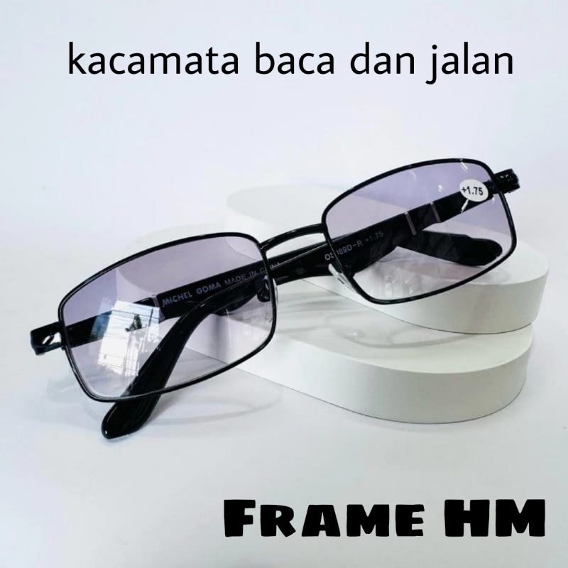 Kacamata baca dan jalan /  kacamata lensa baca dan jalan / kacamata baca / kacamata plus bacaan