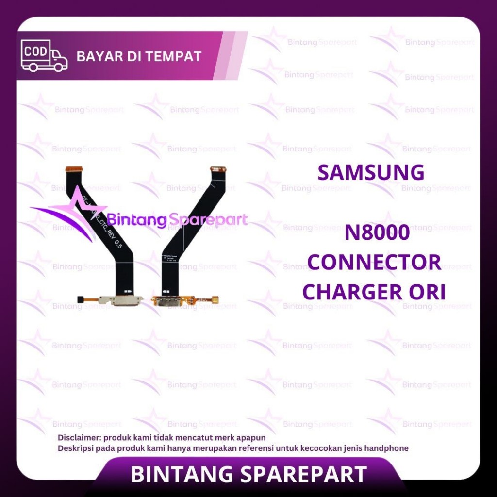 FLEXIBEL SAMSUNG N8000 + CONNECTOR CHARGER ORI