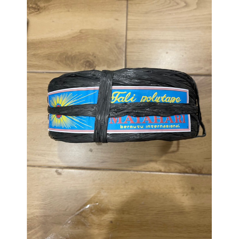 

tali plastik cap matahari / tali plastik hitam / tali polytape cap matahari