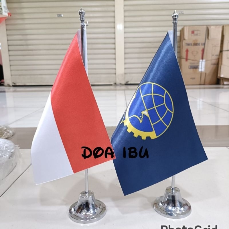

best seller bendera merah putih+bendera logo Dinas Perhubungan+tiang stenlis meja