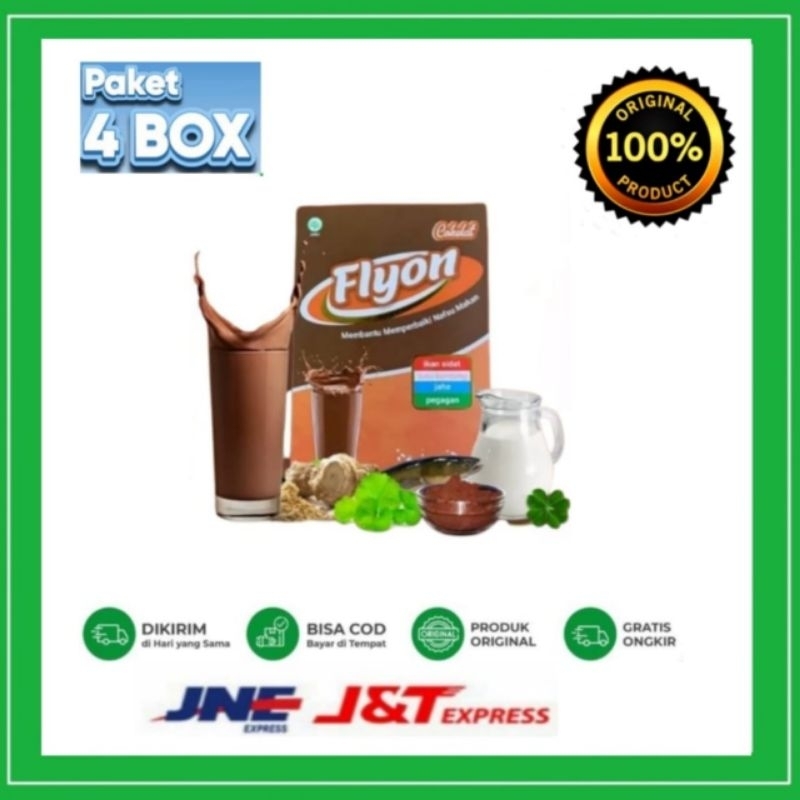 

FLYON PAKET 4 BOX SUSU COKLAT PENAMBAH BERAT BADAN DAN MENAMBAH NAFSU MAKAN