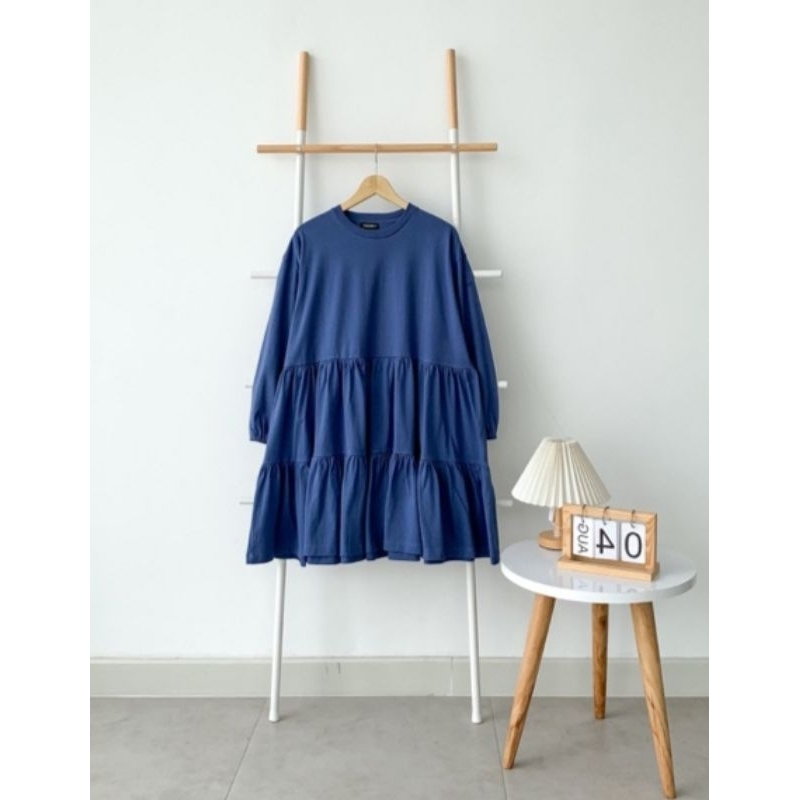 TERBARU# Atasan Tunik Wanita Remaja + Dewasa Serut  Depan 2 Susun LD 110 Bahan Pololinen Premium