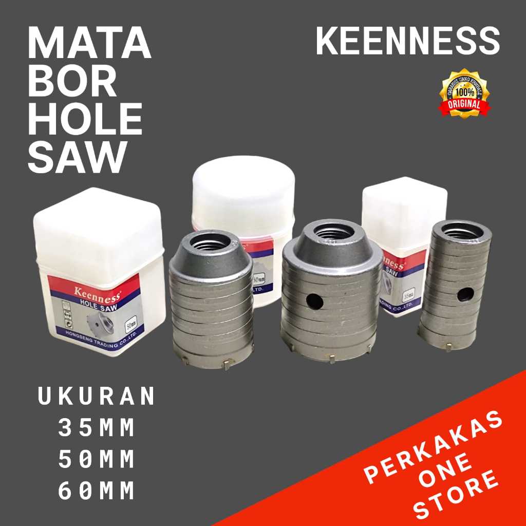 KEENNESS Mata Bor Hole Saw Lubang Tembok Beton Hole Saw Hollow Core Hole Saw Pelubang Beton Tembok P