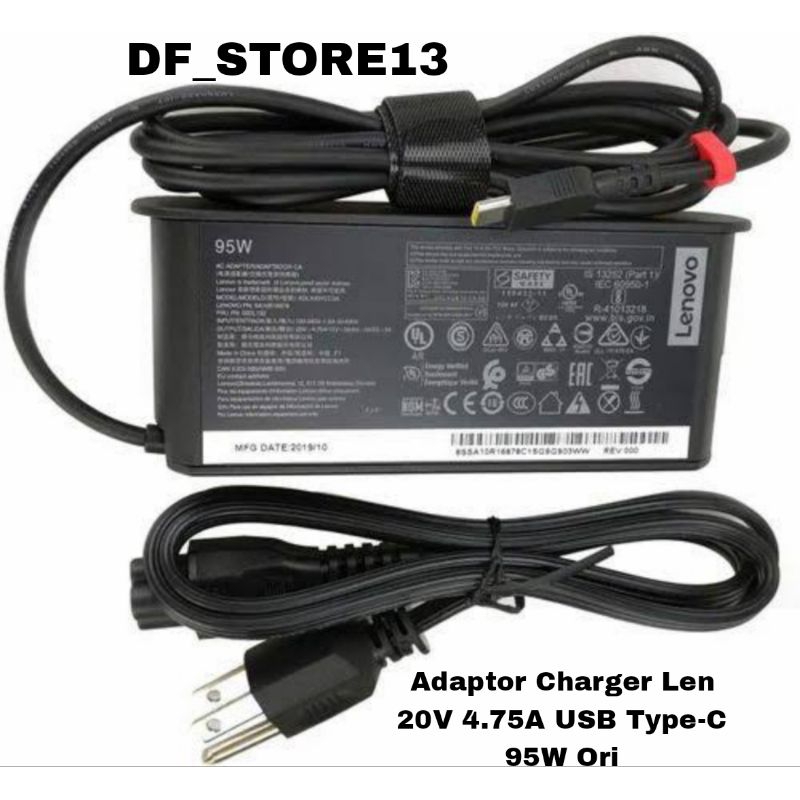 Adaptor Charger Lenovó IDEAPAD slim 5 14ARE05 14ALC05 IDEAPAD 5 15IIL05 15ALC05 15ARE05 95W TYPE-C