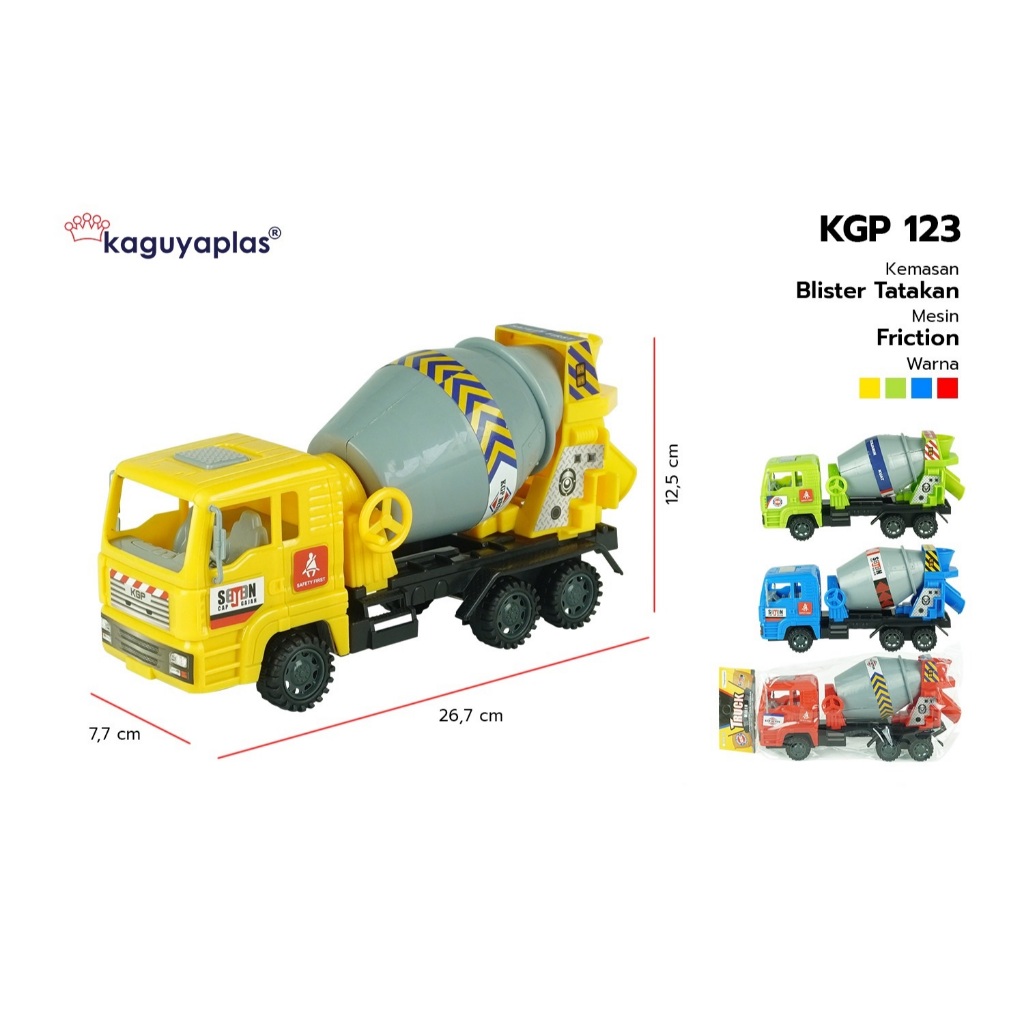 MAINAN MOBIL TRUK MOLEN KGP123 TRUK SEMEN MAINAN ANAK