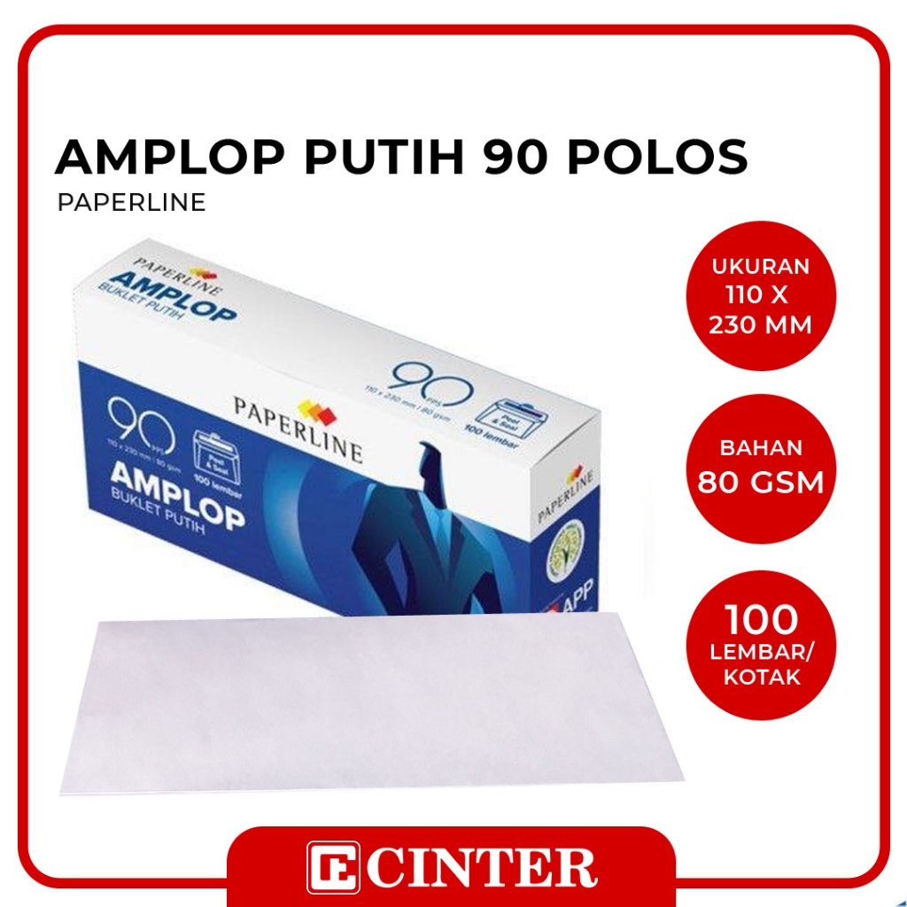 

PAPERLINE - SURAT MENYURAT / AMPLOP PUTIH 90 POLOS