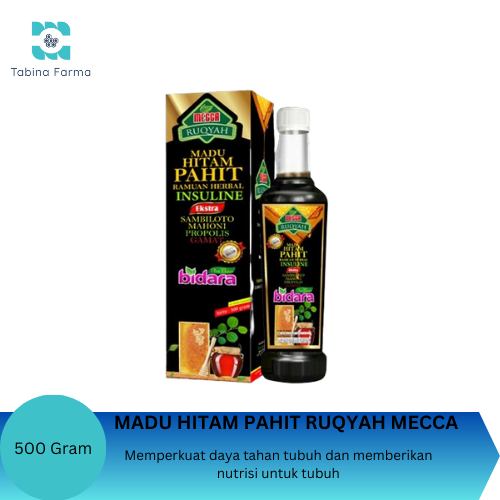 

MADU HITAM PAHIT MECCA Propolis Daun Insulin Brotowali Sambiloto Gamat Gold 500 Gram