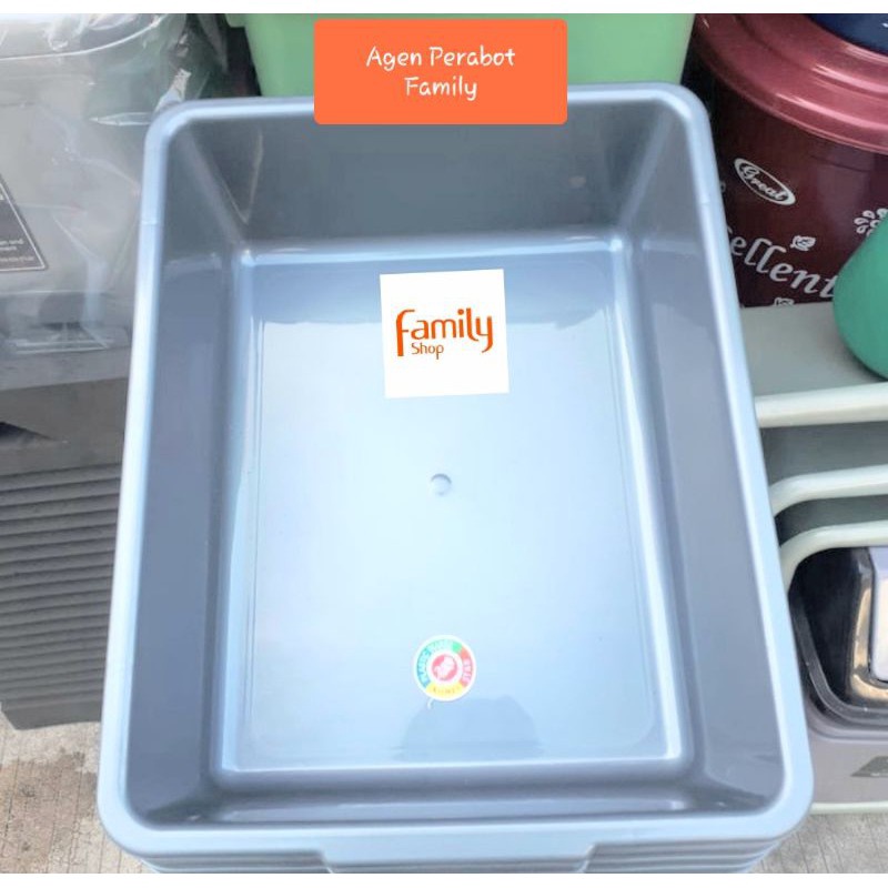 Baskom Plastik  Baskom Kotak  Bak Segi Silver Komet Star Korea Besar