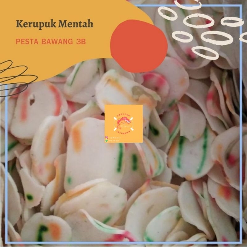 

[ 5 KG ] KERUPUK BAWANG PESTA 3B / KRUPUK BAWANG BAHAN SEBLAK