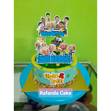 Topper kue ulang tahun upin dan ipin toper bolu ultah custom nama