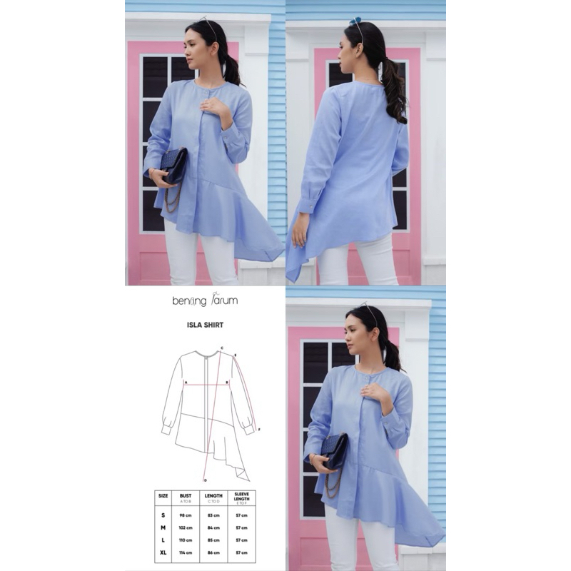 Benang Jarum Blue Isla Shirt | BUTTONSCARVES