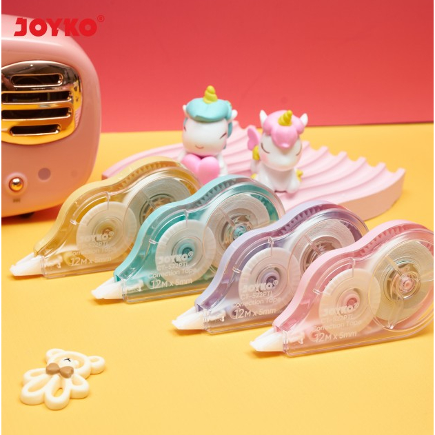 

Correction Tape Joyko 12 Meter Pastel | Label Tarik 12 meter | Correction Tape CT-522PTL