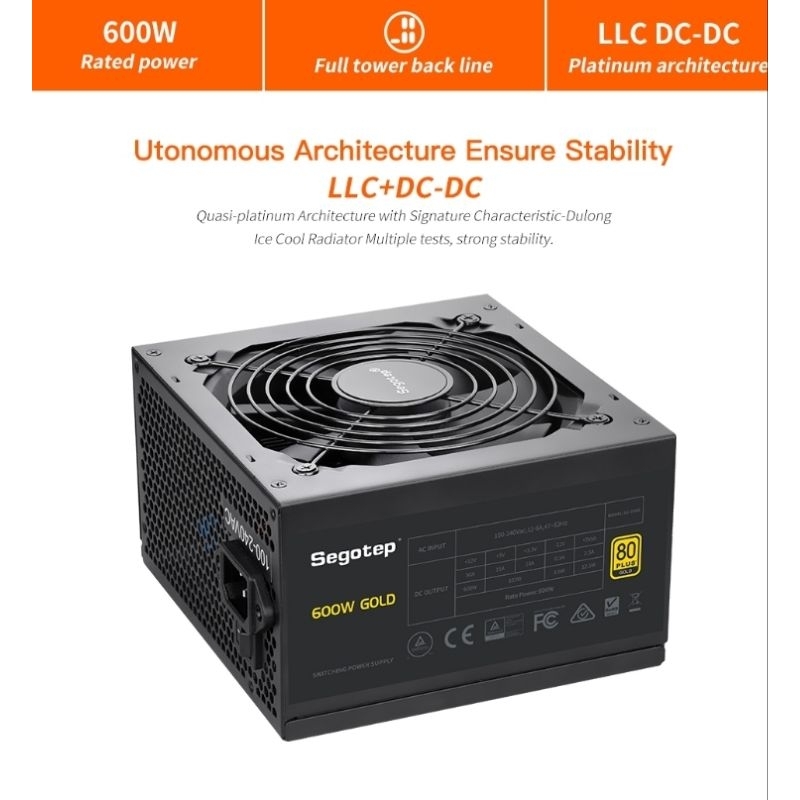 PSU SEGOTEP GP600G 600W/80+GOLD (BEKAS/Second)