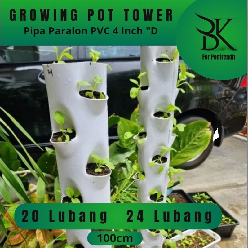 GROWING POT TOWER , Pot Tanaman Vertikal Vertikultur vas bunga hidroponik garden sayuran bibit .