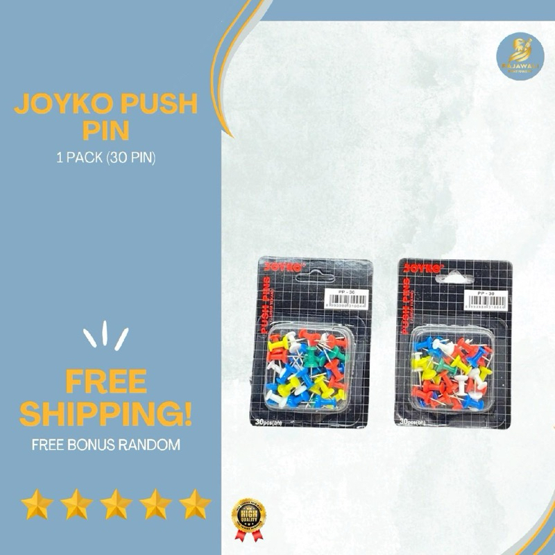 

Joyko Push Pin / 1 Pack (30) / FREE BONUS RANDOM! Stationery