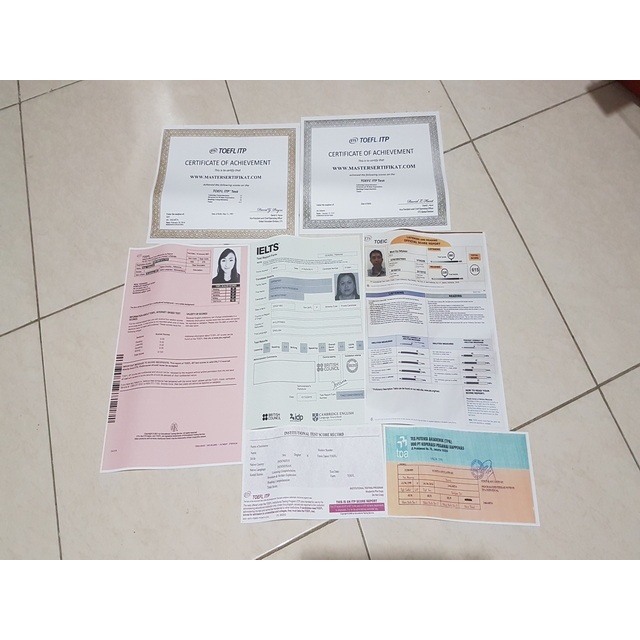 

ANEKA KEBUTUHAN SERTIFIKASI AKADEMIS TOEFL ITP TOEIC DLL